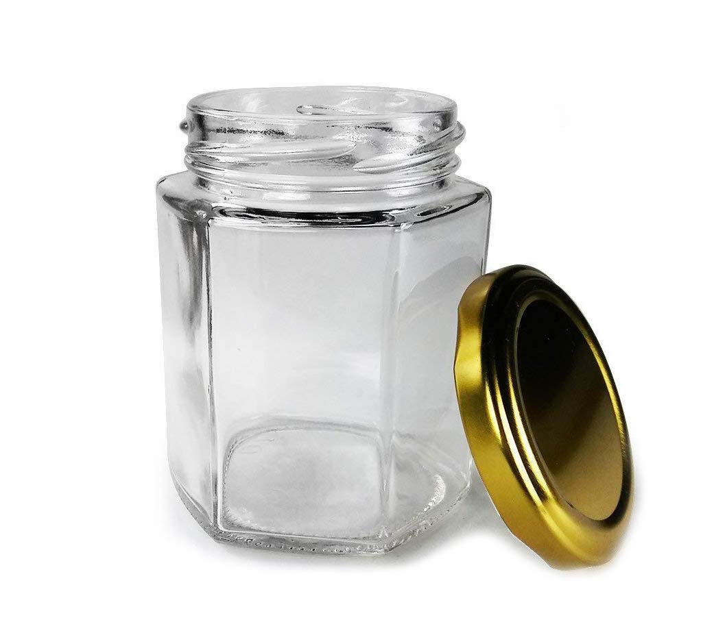 108 X Mini Glass Mason Jar With Silver Lids 70ml Small Round Glass